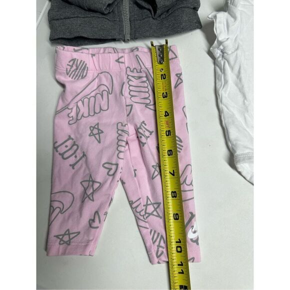 Nike Three-Piece Baby Set Bodysuit Pants Hooded Jacket Size 3M Cotton Blend - Picture 7 of 13